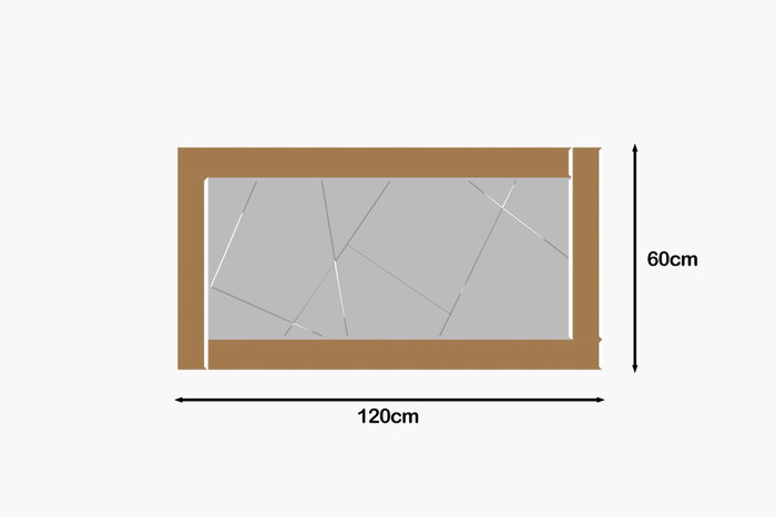 Hanah Home Espejo Pierre - Bronce, Blanco